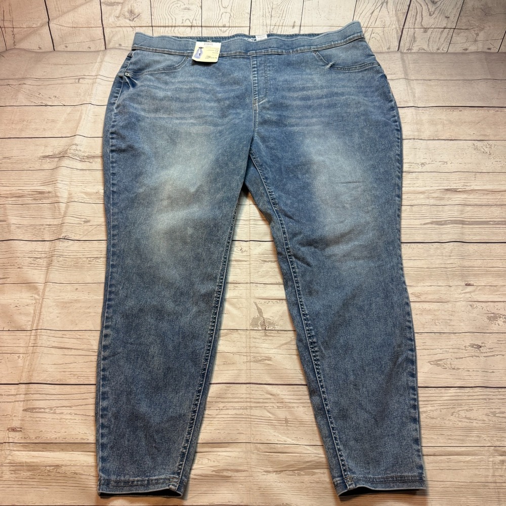 NWT Terra & Sky Plus Jeans High Rise Skinny Blue Jeans Women's Size 3X (45x27)